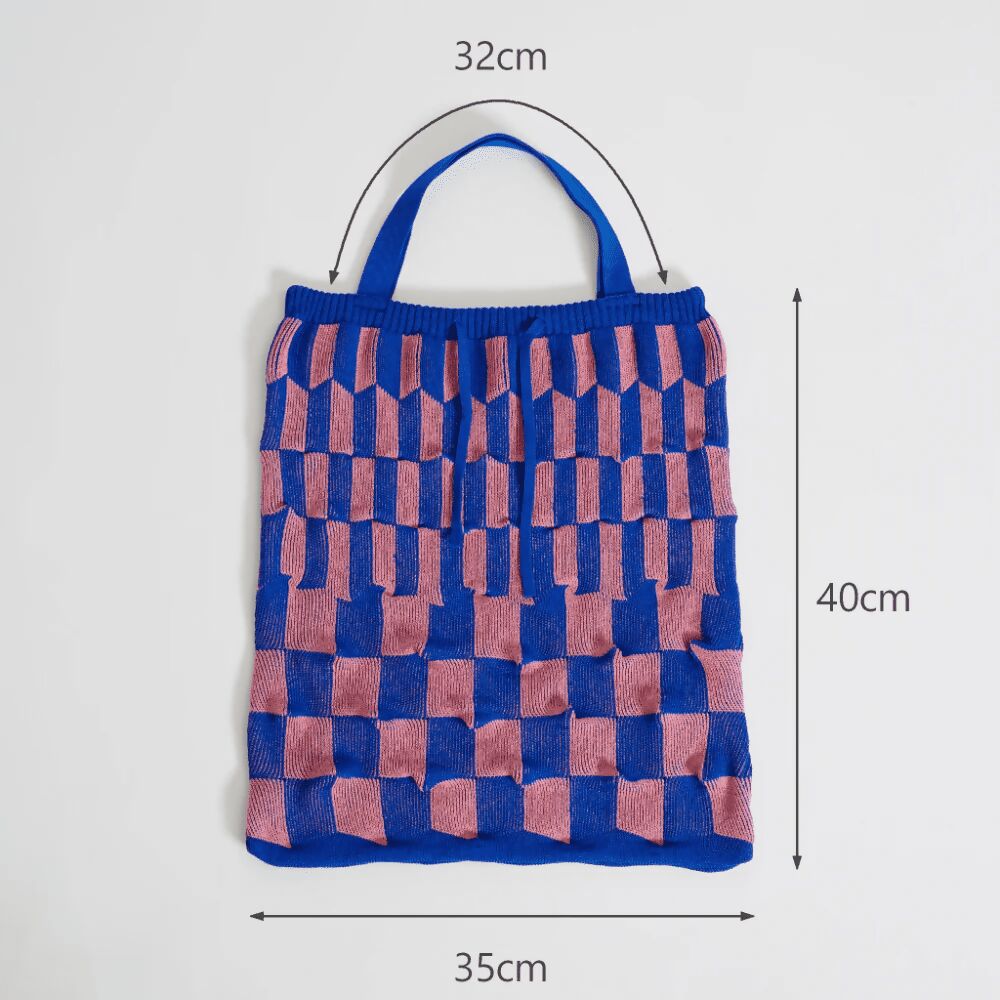 D'eco Bag (デコバッグ）和紙糸×リサイクルポリエステル使用 ニットバッグ