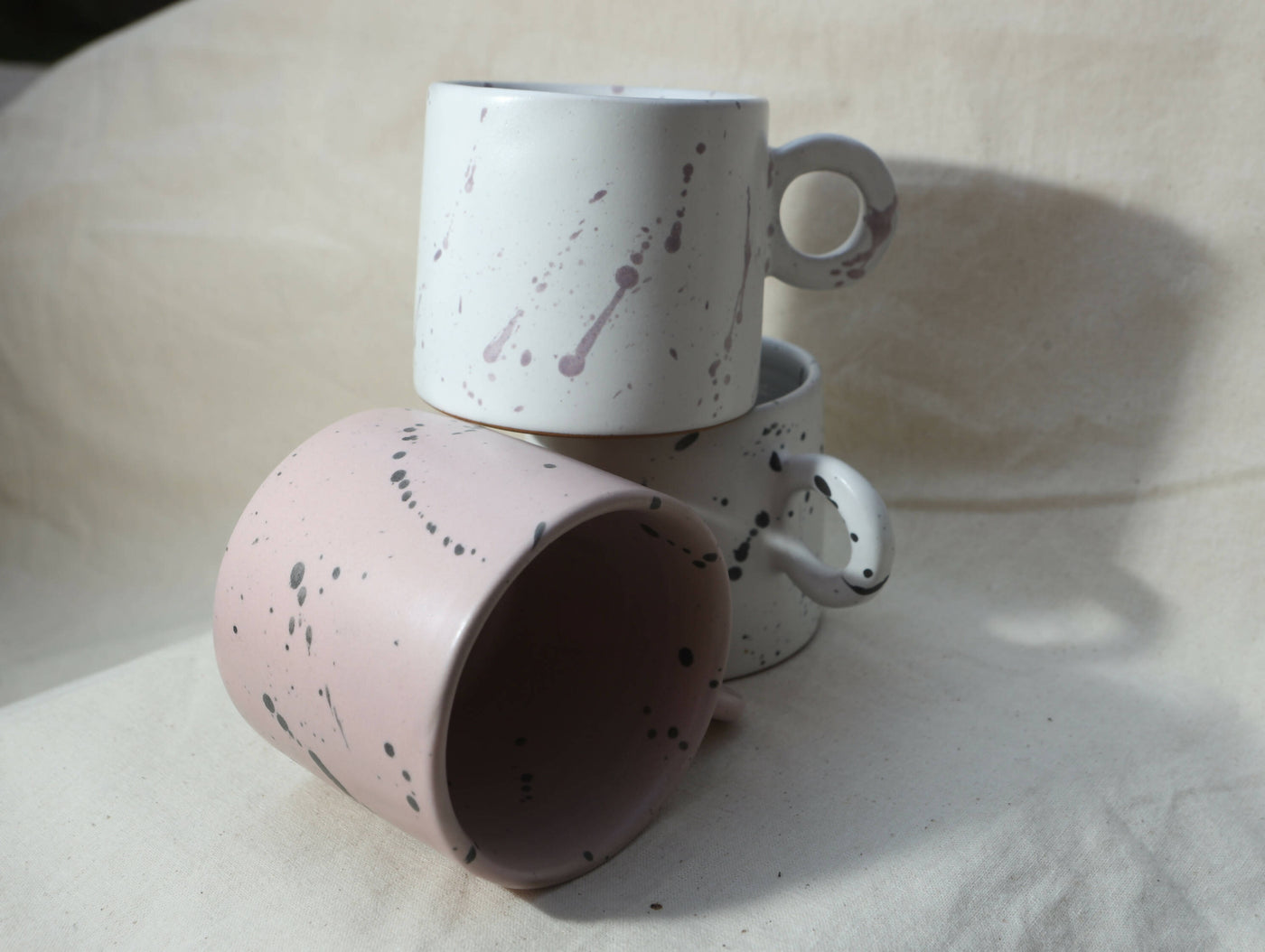 セラミックカップ　 Sailung cup (Purple In White)