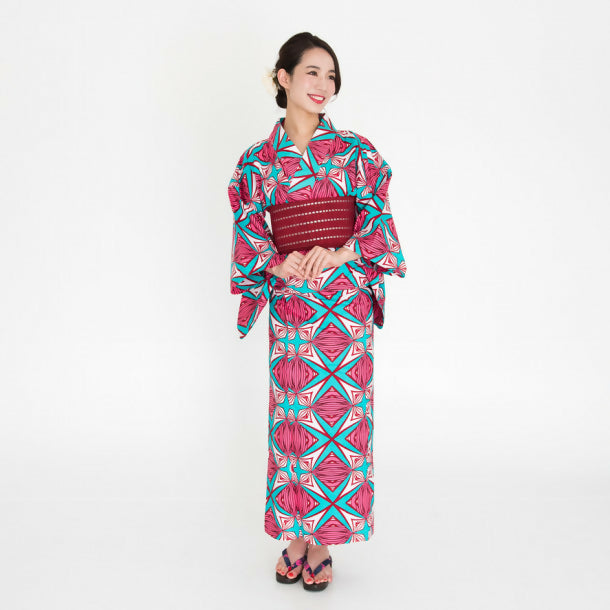 【Chérie COCO】浴衣 麗 Urara アフリカ布×和モダン Chérie COCO】浴衣 麗 Urara アフリカ布×和モダン