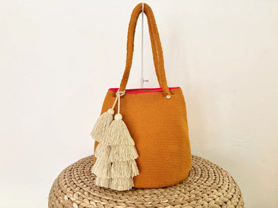 コロンビア発　Maya Bag Orange　アクリル 100%