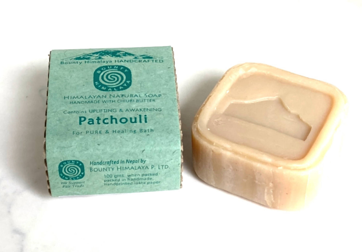 ヒマラヤの職人による『コールドプレス』植物石鹸 　アーユルヴェーダ　パチュリソープ〈スキンケア〉Bounty Himalaya Patchouli Soap