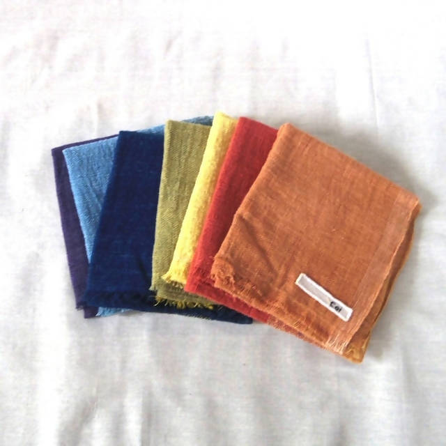 ラオスの手織りコットン布　square series (ロングサイズ)