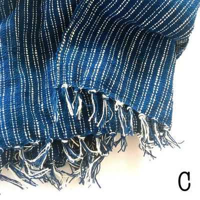 ラオスの手織りコットン布　Large cotton cloth (大判サイズ)