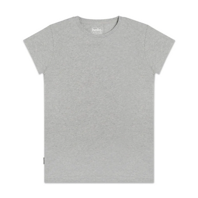 オーガニックコットン100％(GOTS認証) 縮みにくいプレウォッシュ Tシャツ-'SILVERSTICK'