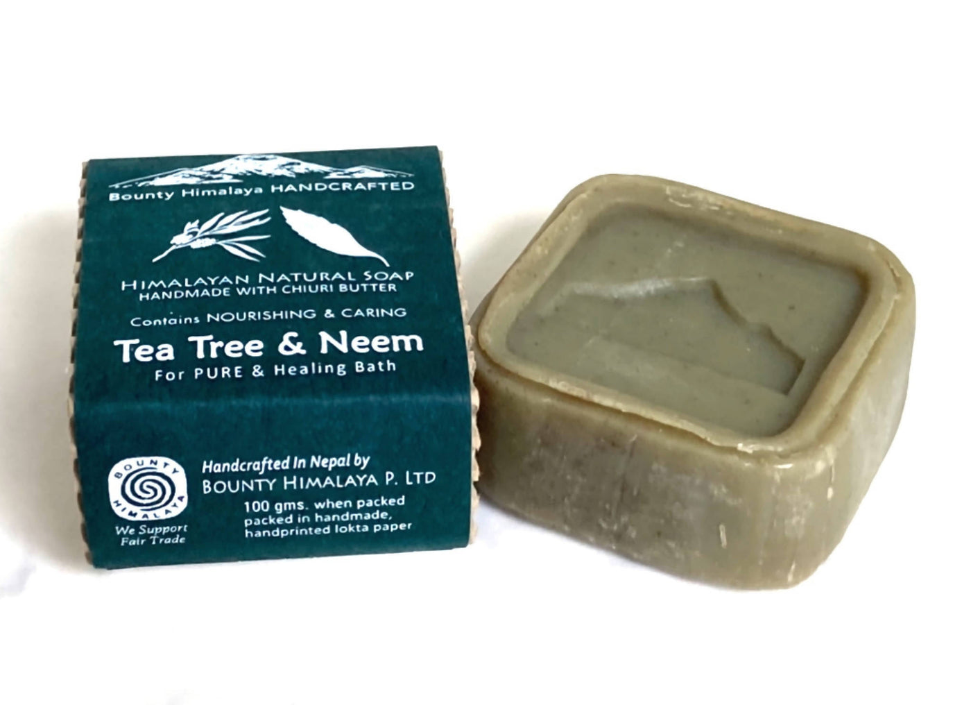 ヒマラヤの職人による『コールドプレス』植物石鹸 　アーユルヴェーダ　ティーツリー&ニームソープ〈浄化〉Bounty Himalaya Tea Tree & Neem Soap
