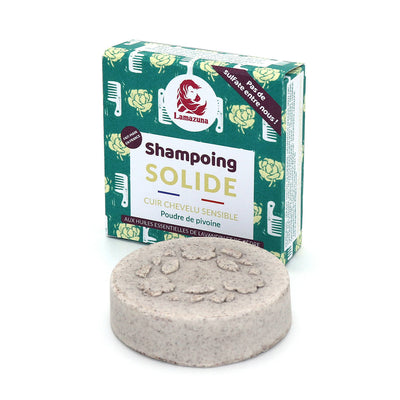 フランス製 固形シャンプー　敏感頭皮用 ピオニーパウダー配合　Solid shampoo Lamazuna