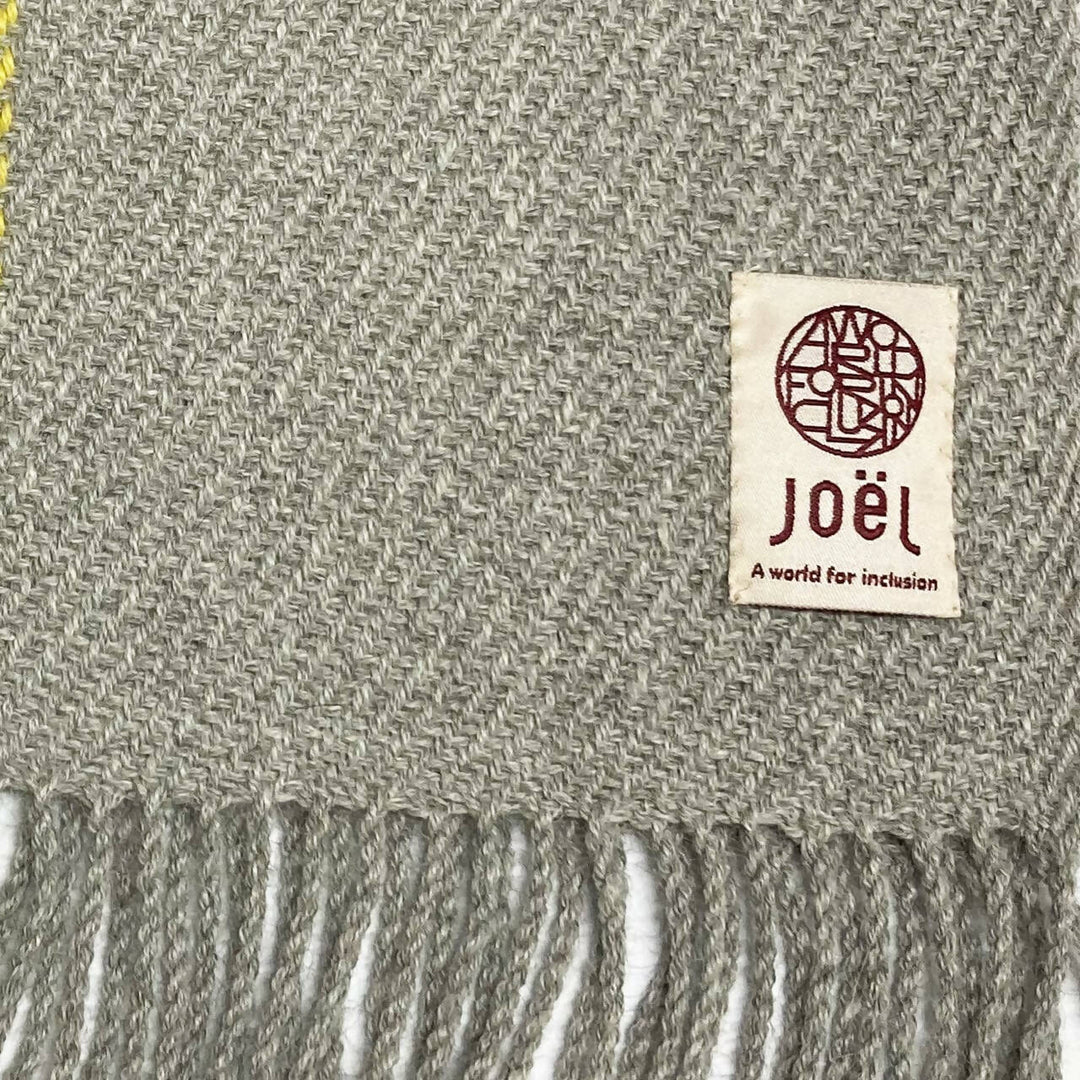 ボリビア アルパカ100％マフラー（イエロー×グレー） – SEPLÚMO