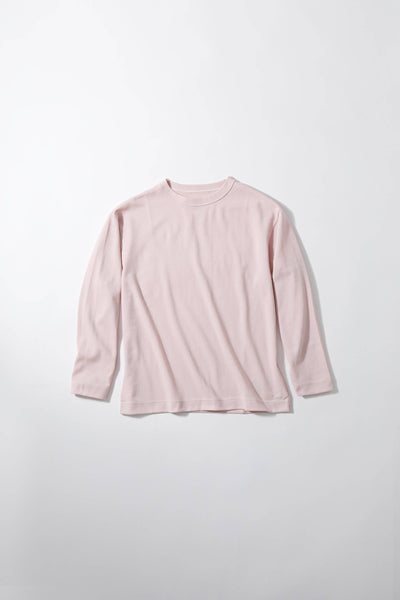 肌を守るコットンの風合いと抗菌性に優れた Bio Room wear Tシャツ (長袖)　ピンク
